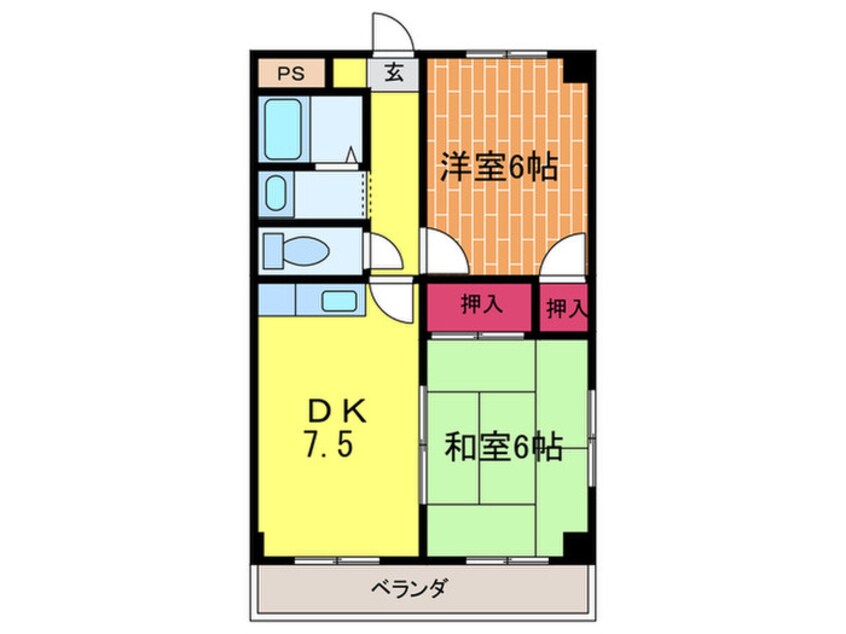 間取図 サンパレス加美