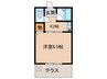 キティハウス 1Kの間取り