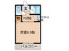 キティハウス 1Kの間取り