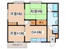 三明グリ－ンハイツ 3DKの間取り