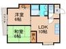 ヴィアンテ住之江 2LDKの間取り