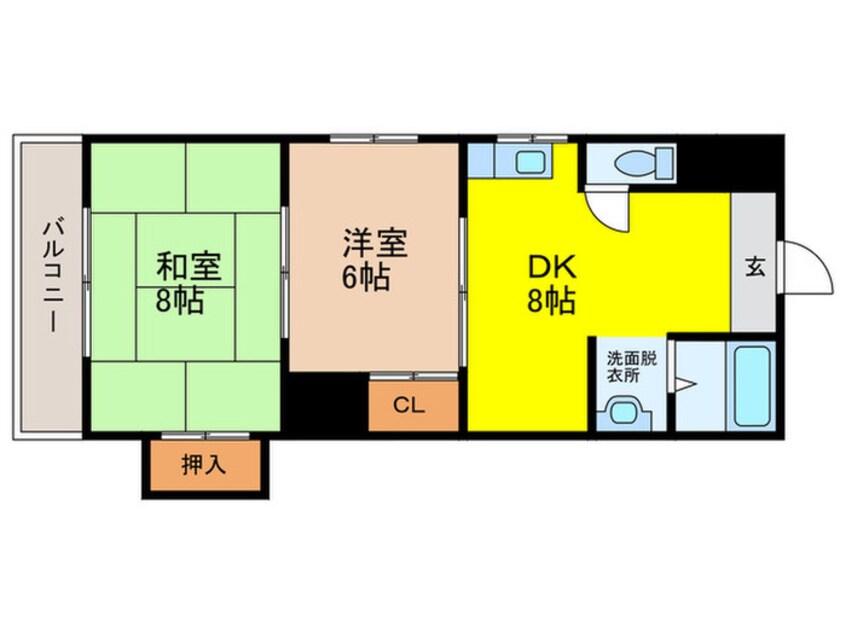 間取図 イルソーレ東住吉