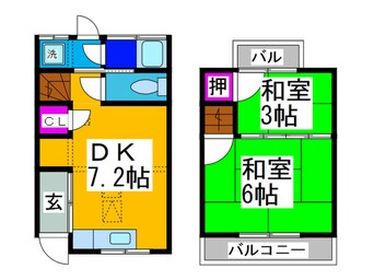 間取図 高見の里5丁目貸家東側