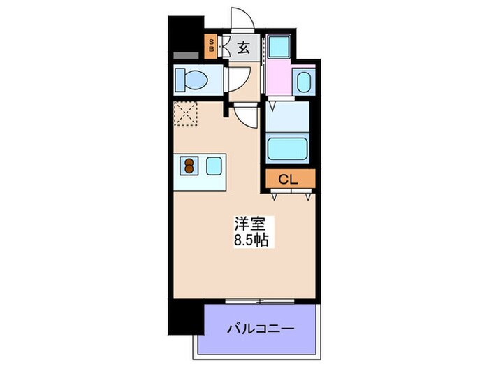 間取り図 ﾌﾟﾚｻﾝｽ大阪城公園ﾌｧ-ｽﾄｼ-ﾄ(301)