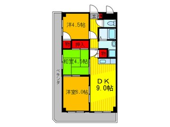 間取図 メゾンドール六万寺