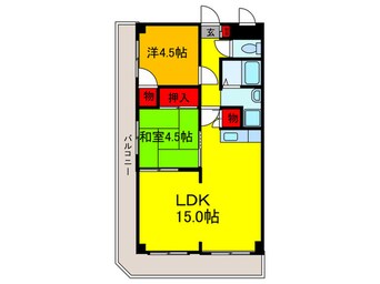 間取図 メゾンドール六万寺