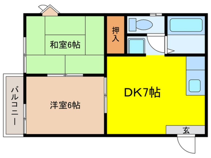 間取図 売布ガ丘ビュ－ハイツ