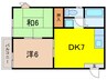 売布ガ丘ビュ－ハイツ 2DKの間取り