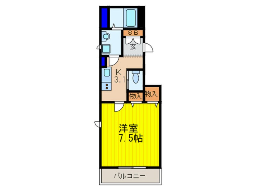 間取図 ルミエール和泉式部