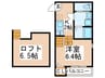 Clavisみなと 1Kの間取り