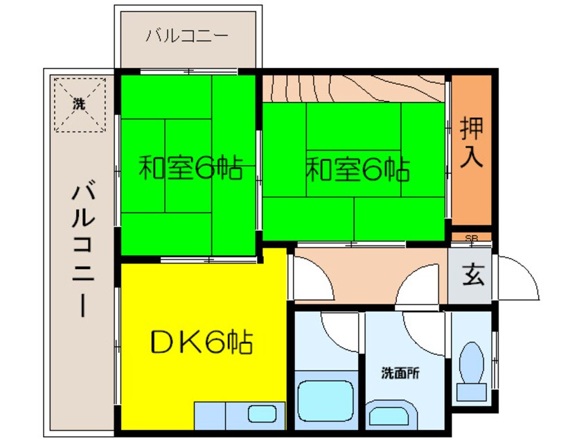 間取図 サンロ－ドＮｏ．３