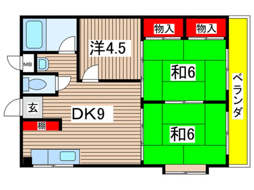 間取図 ローズコーポ石橋