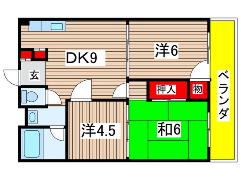 間取図 ローズコーポ石橋