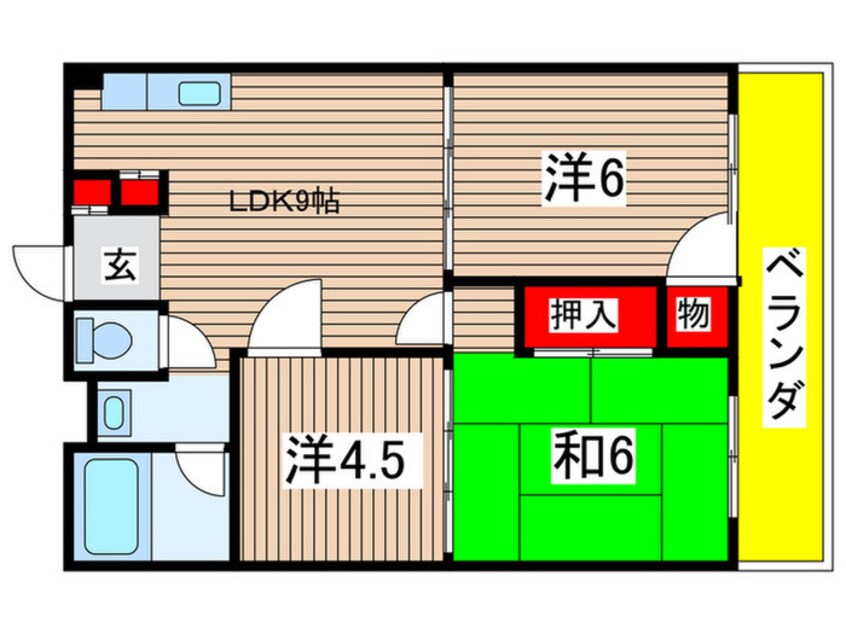 間取図 ローズコーポ石橋