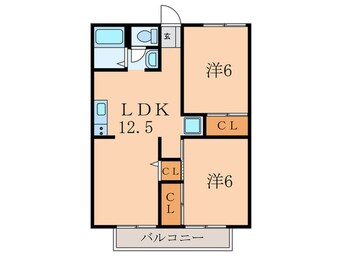 間取図 ビュ－ラ－・フジイ