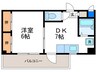 レジデンスオ－クラ 1DKの間取り