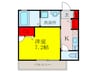 タックハウス垂水A棟 1Kの間取り