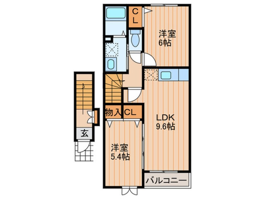 間取図 ヴァン　ヴェ－ル