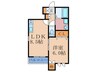 アヴェイル淡路 1LDKの間取り