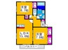 リビングタウン狭山池Ａ棟 2LDKの間取り
