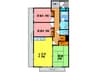 グリーンハイツ清風 3LDKの間取り