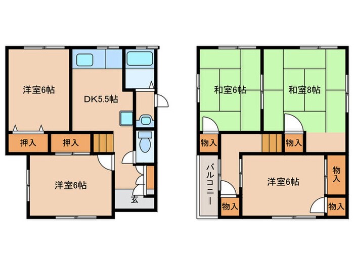 間取り図 雲雀丘山手1丁目戸建