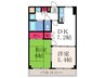 コアロ－ド鷹ヶ峰 2DKの間取り