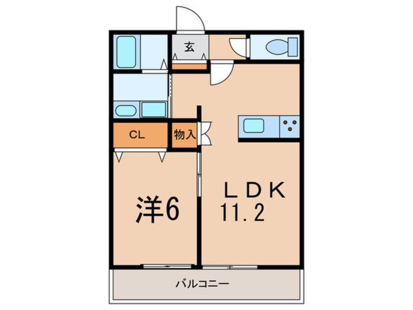 間取図 アルバ上甲東園