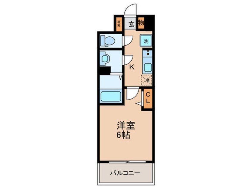 間取図 ﾌﾟﾚｻﾝｽ天満橋ﾄﾗｯﾄﾞ（1402）