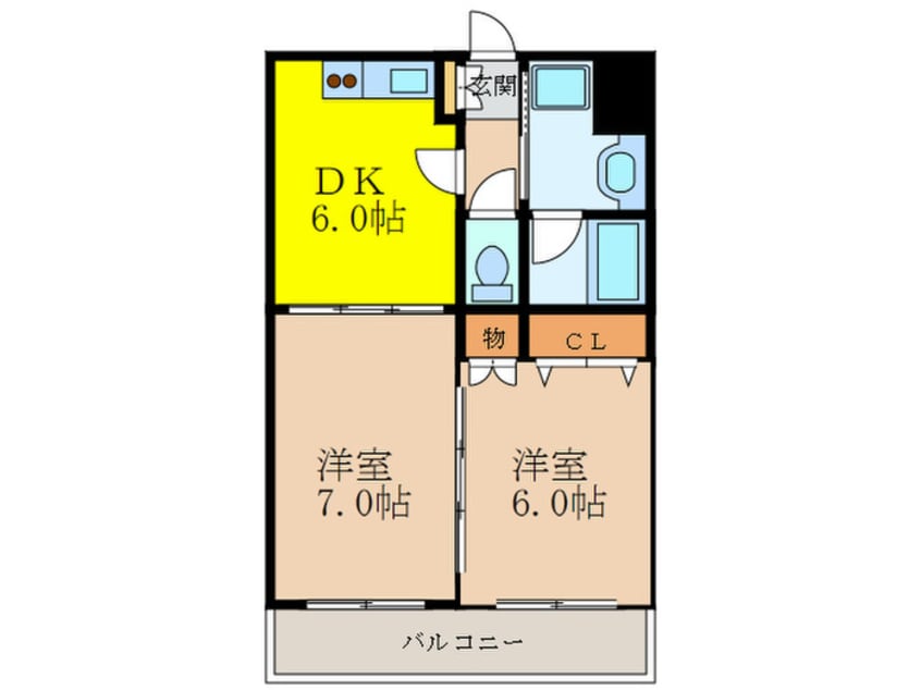 間取図 プリムロ－ズ