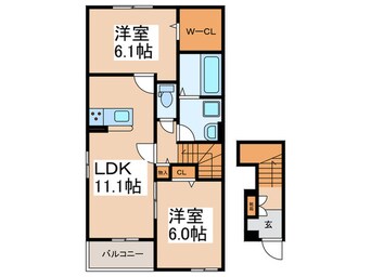 間取図 ティーズ　カーサソレアードⅡ
