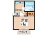 札場ビル 1Kの間取り