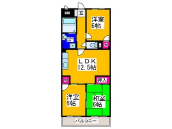 間取図 パラシオン旭ケ丘