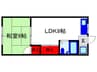 豊中マンション 1LDKの間取り