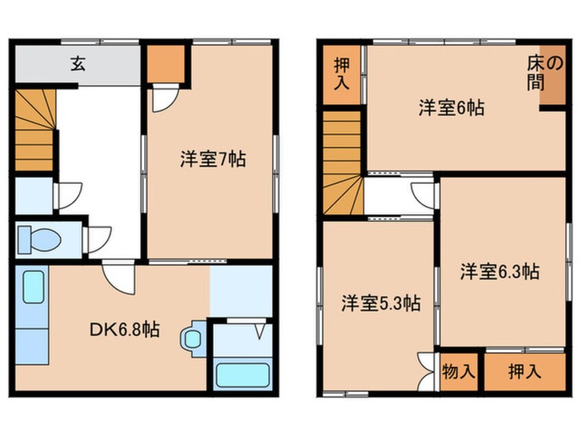 間取図 五色山５丁目戸建