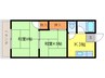 綾之町コ－ポ 2Kの間取り