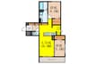 D-residence島本町桜井 2LDKの間取り