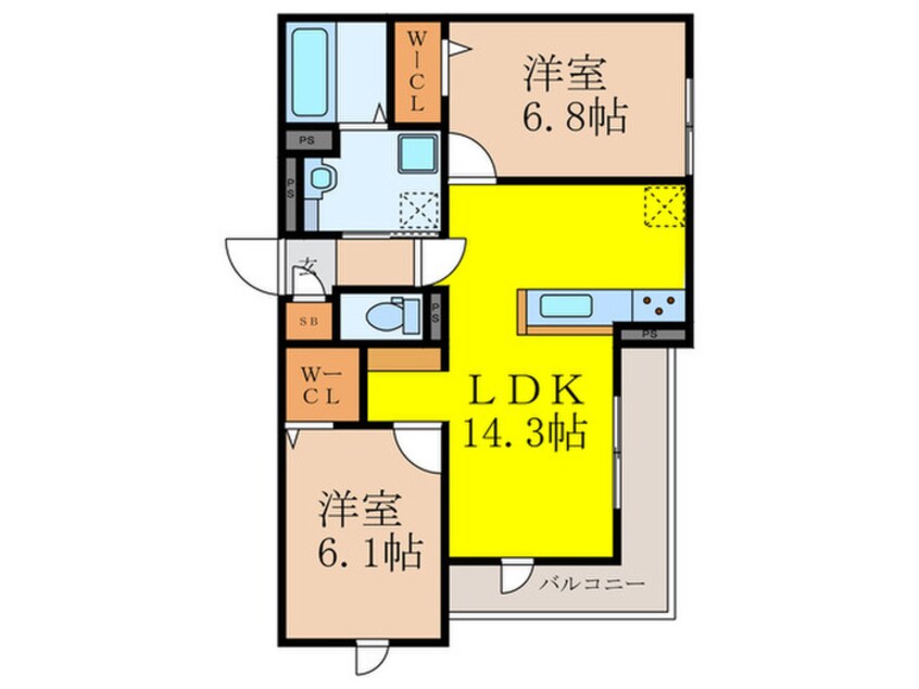 間取図 D-residence島本町桜井