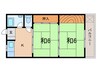 東山グリーンマンション 2Kの間取り