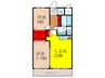 ライズプレ－ス藤川 2LDKの間取り