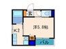 ＢａａｎＤｉｉ五條 1Kの間取り