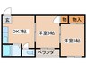 ハピネス加美 2DKの間取り