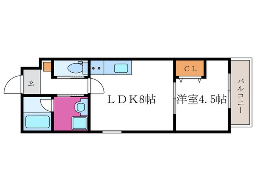 間取図 リアン桂ウエスト