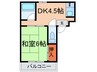ＭＦハイツ熊内 1DKの間取り