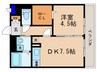 セヴェルＳｅｔａⅣ 1DKの間取り