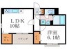 フレイム壬生 1LDKの間取り