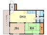 イスズハイツベル苦楽園P-1(203) 2DKの間取り