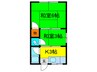 寿マンション 2Kの間取り