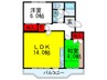 江坂住宅２号棟（307） 2LDKの間取り