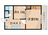 高平マンション 2DKの間取り
